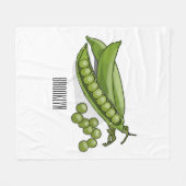 Pea cartoon illustratie fleece deken (Voorkant (Horizontaal))
