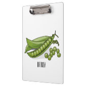 Pea cartoon illustratie klembord (Links)