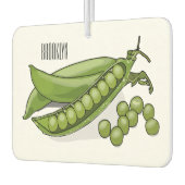Pea cartoon illustratie luchtverfrisser (Links)