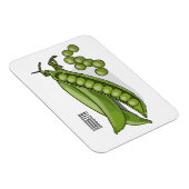 Pea cartoon illustratie magneet (Rechterzijde)