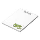 Pea cartoon illustratie notitieblok (Gedraaid)
