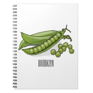 Pea cartoon illustratie notitieboek
