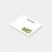 Pea cartoon illustratie post-it® notes (Schuin)