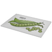 Pea cartoon illustratie snijplank (Hoek)