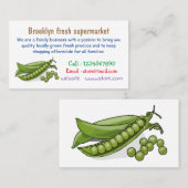 Pea cartoon illustratie visitekaartje (Voorkant / Achterkant)