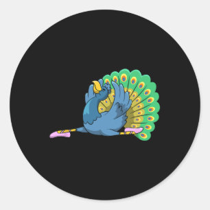 Pea Dancing Ballerina Bird Ballet Dansers Kostuum Ronde Sticker