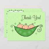 Pea Dans Mon Pod Triplé Merci Carte Postale (Devant / Derrière)