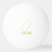 Pea Green Monogrammed Pingpongballen (Achterkant)