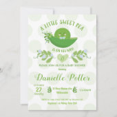 Pea in a Pod Baby Shower Invitations for Baby Boy (Devant)