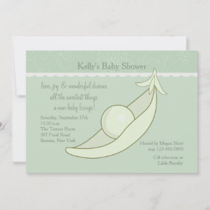 Pea in a Pod Baby shower Kaart
