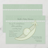 Pea in a Pod Baby shower Kaart (Voorkant / Achterkant)