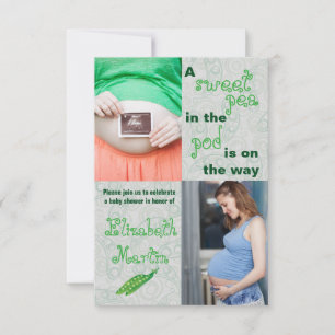Pea in the Pod Invitation pour Baby Shower 2 Photo