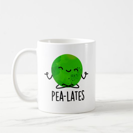 Pea-lates Funny Pilates Pea Pun Koffiemok (Links)