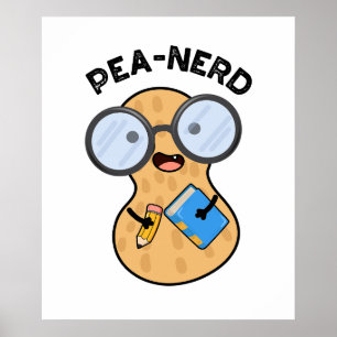 Pea-nerd Grappige Nerd Pinda Pun Poster