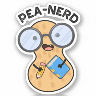 Pea-nerd Grappige Nerd Pinda Pun Sticker