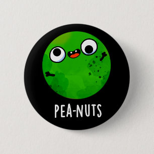Pea-noten Funny Crazy Pea Pun Dark BG Ronde Button 5,7 Cm