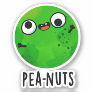 Pea-noten Funny Crazy Pea Pun Sticker