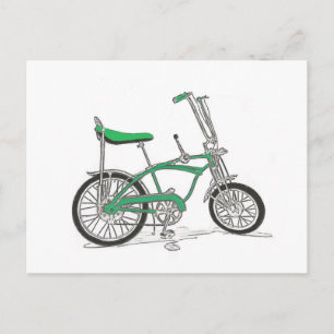 Pea Picker Green Sting Ray Bike-fiets Briefkaart