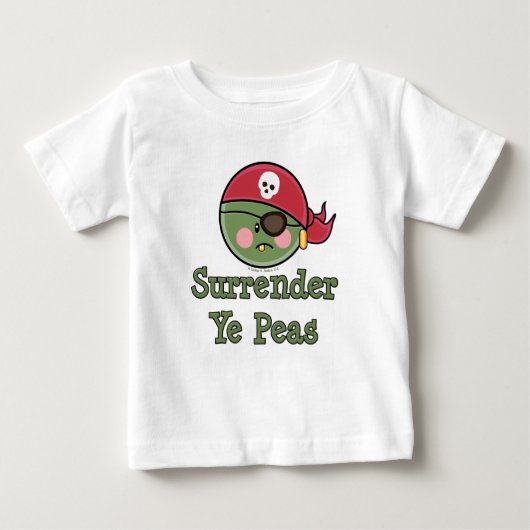 Pea Pirate Baby Toddler T shirt (Voorkant)