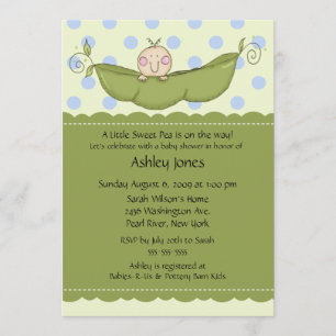 Pea Pod Baby Baby Baby Shower Invitaties Kaart