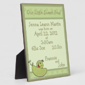 Pea Pod Baby Geboorte Informatie Fotoplaat (Zijkant)