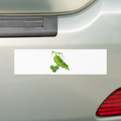 Pea Pod Cartoon Bumpersticker (Op auto)