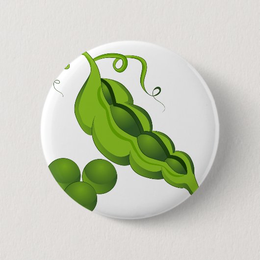 Pea Pod Cartoon Ronde Button 5,7 Cm (Voorkant)