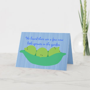 Pea Pod Pals Nieuwe Baby Boys Gefeliciteerd Kaart