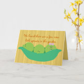 Pea Pod Pals Triplet Babies Félicitations Carte (Fleur jaune)