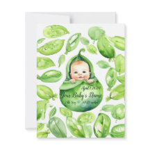 Pea Pod Preciousness Geboorte Aankondiging