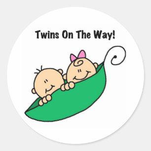 Pea Pod Twins op de weg Ronde Sticker
