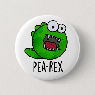 Pea Rex Funny Dinosaur Veggie TRex Pun Ronde Button 5,7 Cm
