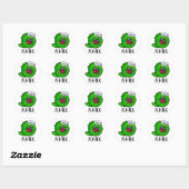 Pea Rex Funny Dinosaur Veggie TRex Pun Ronde Sticker (Vel)