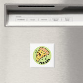 Pea-zza Cute Pizza Légumes Pun Magnet (In Situ (Lave-vaisselle))