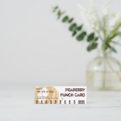 Peaberry Stain Coffee Drink Punch Card Klantenkaartje (Staand voorkant)
