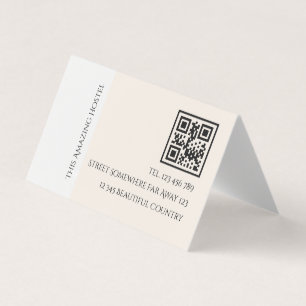 Peac Elegant Hostel Minimale QR-code review Visitekaartjes