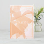 Peac Fuzz Abstracte Bloemen Bedankkaart (Staand voorkant)