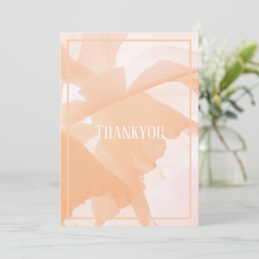 Peac Fuzz Abstracte Bloemen Bedankkaart (Staand voorkant)