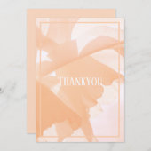 Peac Fuzz Abstracte Bloemen Bedankkaart (Voorkant / Achterkant)