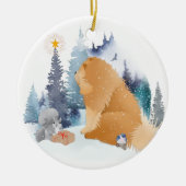 PEACE 2024 Chow Collector ornament-Sandra Miller Keramisch Ornament (Voorkant)