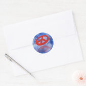 Peace 3D / reflexen | hemel Ronde Sticker (Envelop)