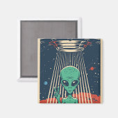 Peace Alien Magnet Magneet (Voorkant / Achterkant)
