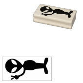 Peace Alien Rubberstempel (Gestempeld)