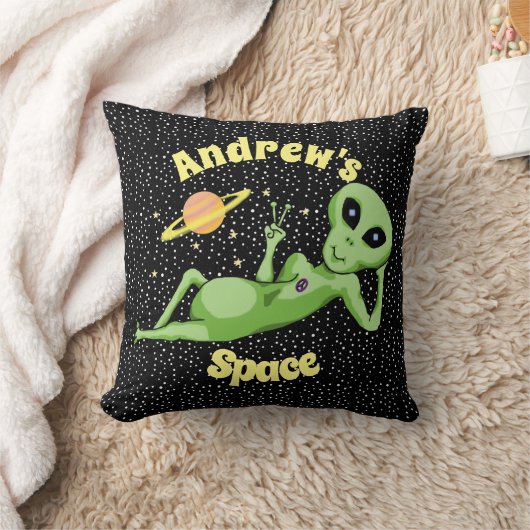 Peace Alien Square Pillow Kussen (Deken)