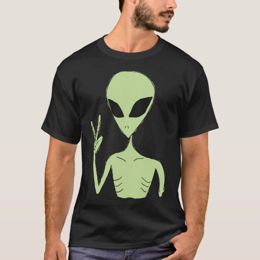 Peace Alien T-shirt (Voorkant)