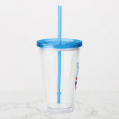 Peace American Flag Pattern Acryl Drinkbeker (Rechts)