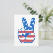 Peace American Flag Pattern Briefkaart (Staand voorkant)