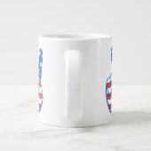 Peace American Flag Pattern Extra Grote Beker (Achterkant)