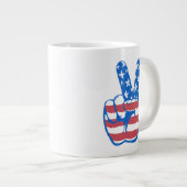 Peace American Flag Pattern Extra Grote Beker (Voorkant rechts)