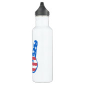 Peace American Flag Pattern Waterfles (Rechts)